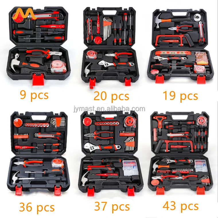 Hot sale Household Tool Set hand tool set long nose pliers, scissor, screw drivers and wrench