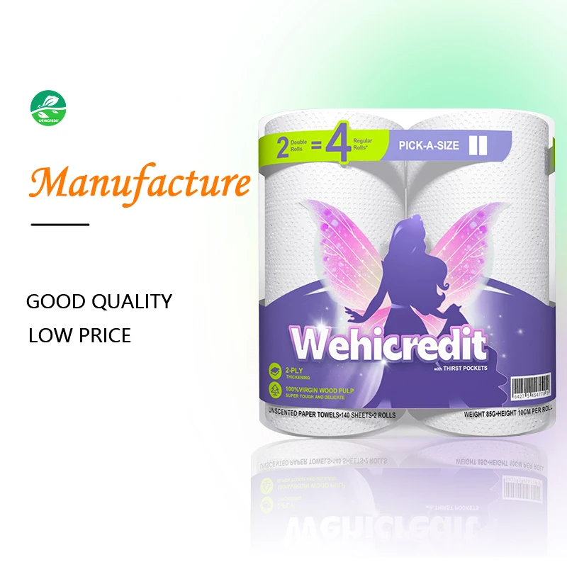 Popular Sale Eco-friendly  Best Price Roll Kitchen Paper  hand kitchen tissue paper towel manufacturer