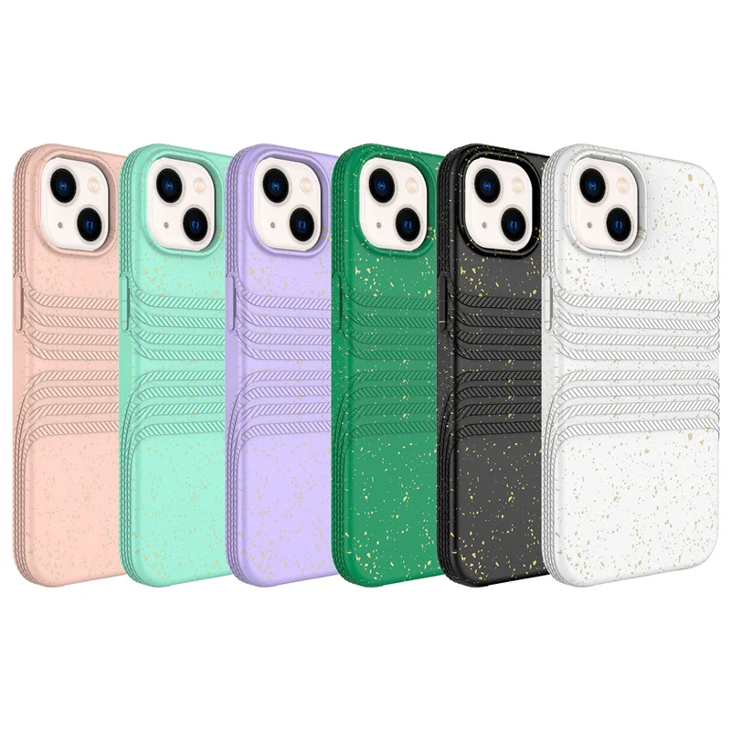 Eco-Friendly Wheat Straw 100% biodegradable phone case for i phone 14 13 pro max