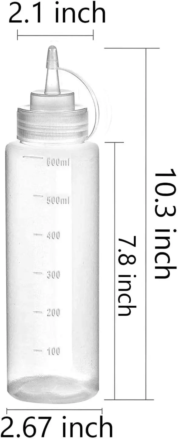 100ml 750 ml 1000ml Plastic Sauce Squeeze Bottles Ketchup in Kitchen Restaurant Empty Refillable Condiment Container