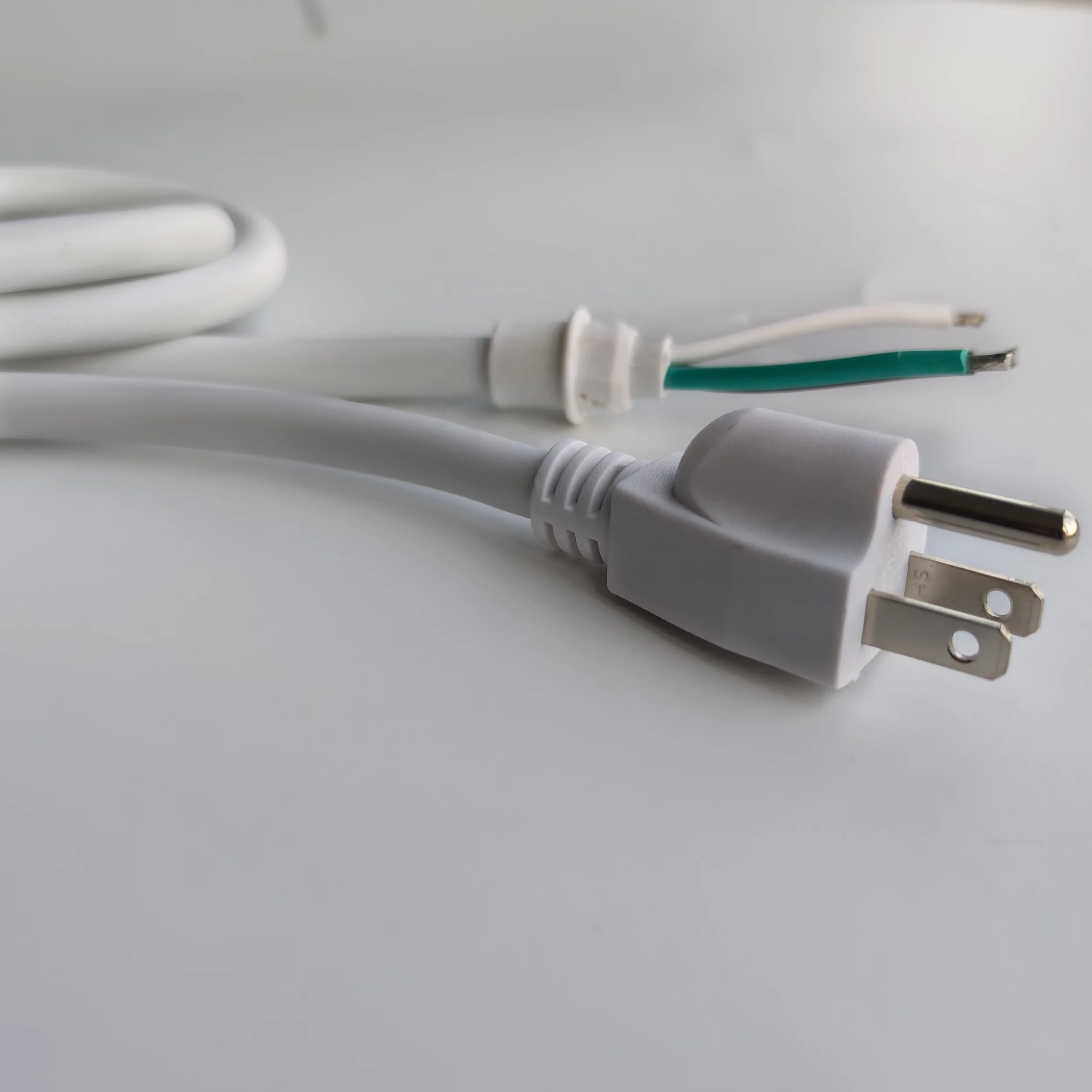 Huanchain NEMA 5-15P Вилка американская 3-контактная вилка индивидуальный Электрический кабель белого цвета