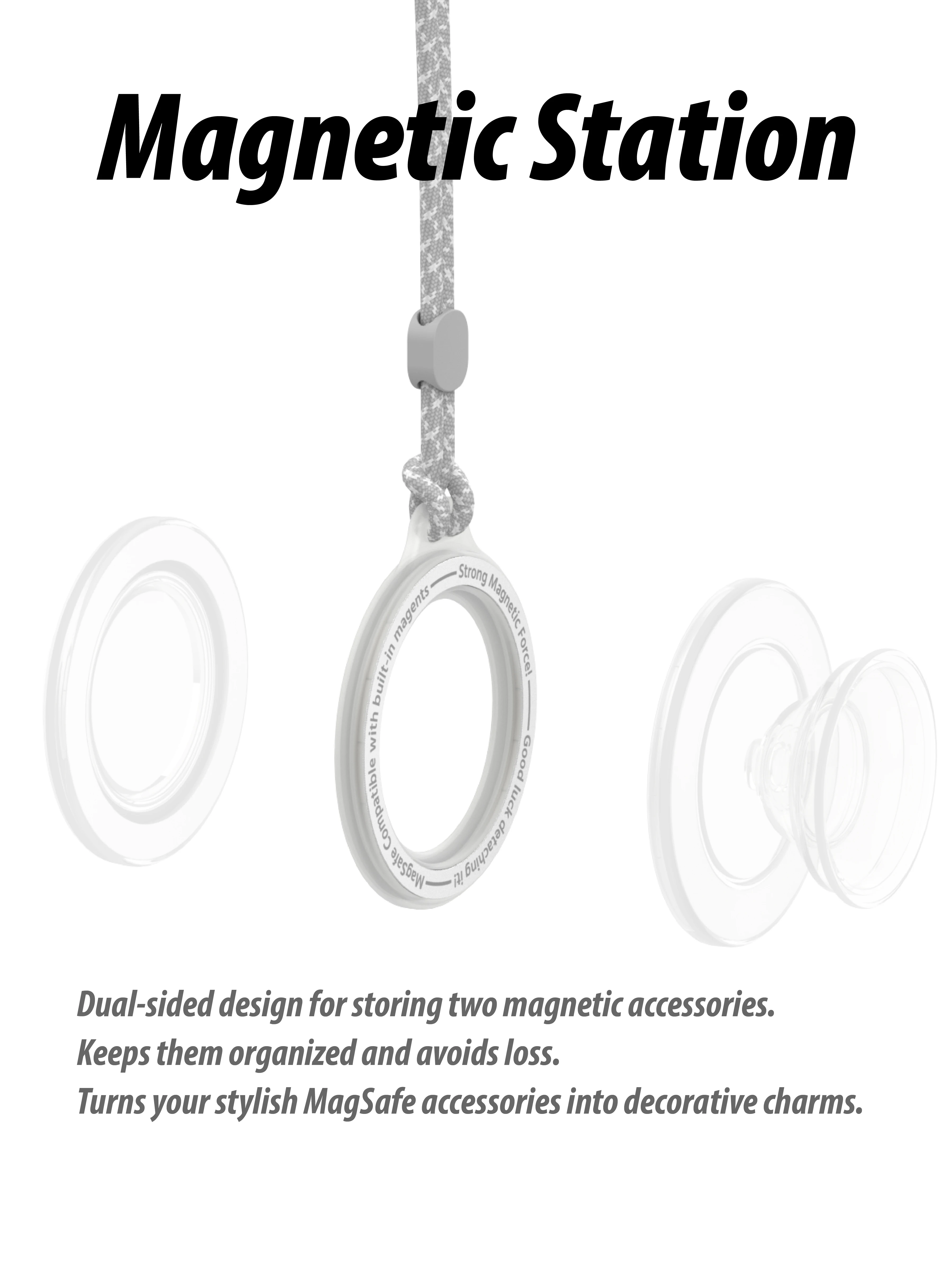 Magnetic Station for Lighter Magnetic Accessories, as Popping Socket, Magnetic Phone Ring Holder etc.