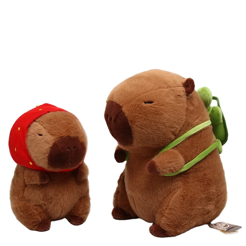 PL002 Hot selling Genuine Capybara stuffed doll plush toy kawaii licensed capybara plush doll cute plush hug pillow gift