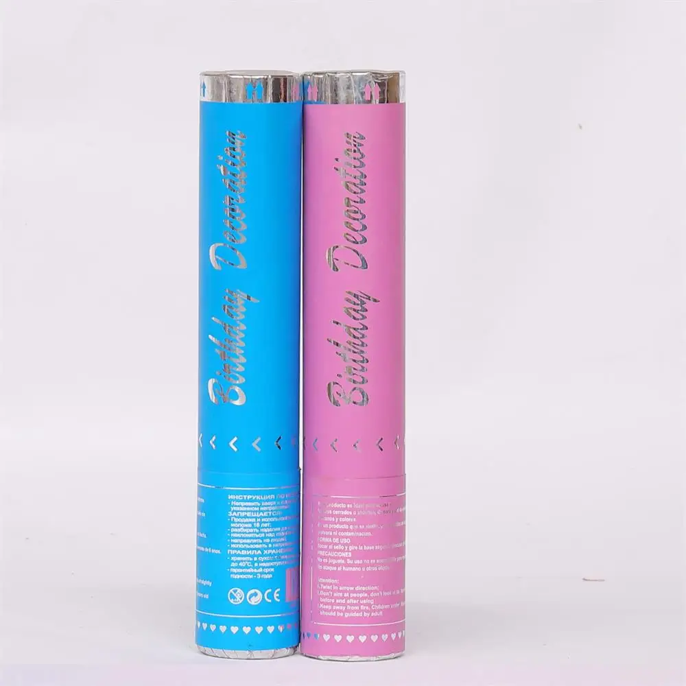 12 inches 18 inches 24 inches blue pink party confetti popper confetti shooter gender reveal confetti cannon