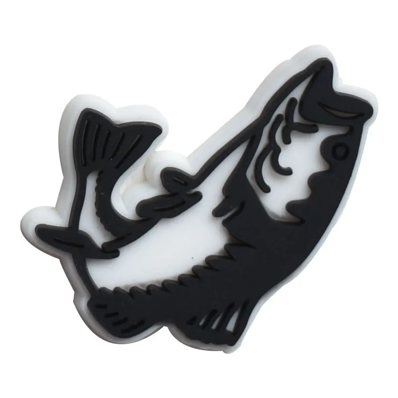 Creative fish series wholesale customized soft shoes decorative children gifts PVC soft plastic new design shoelaces croc charm