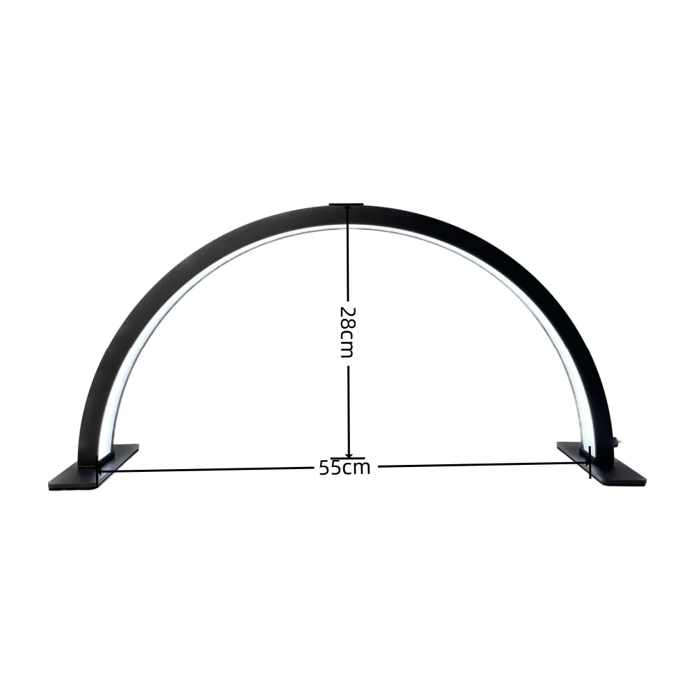 Wholesale Beauty Salon Work Lighting Nail Table Led Ring Half Moon Light For Studio Beauty UV Nail Lamp