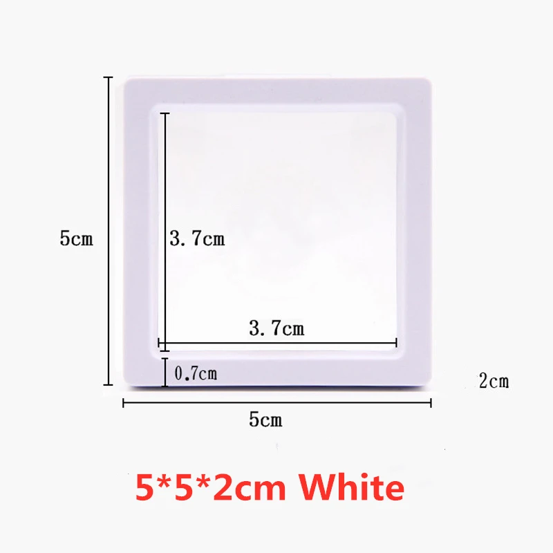 Wholesale 5*5cmDisplay Box  Packaging cases for Jewelry Black White Acrylic Transparent Jewelry Box