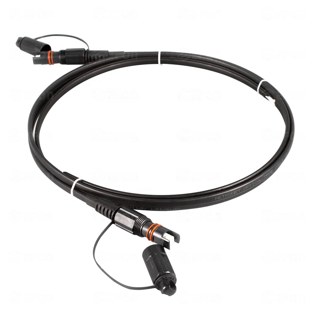 FTTX Fiber Toneable Indoor/Outdoor mini LT flat locatable drop cable Hardened incorporate SC/APC connector