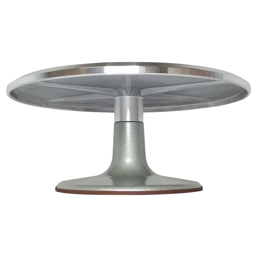 12inch Aluminium Alloy Revolving Cake Turntable Platform Extremely Smooth Rotating Cake Decorating Stand