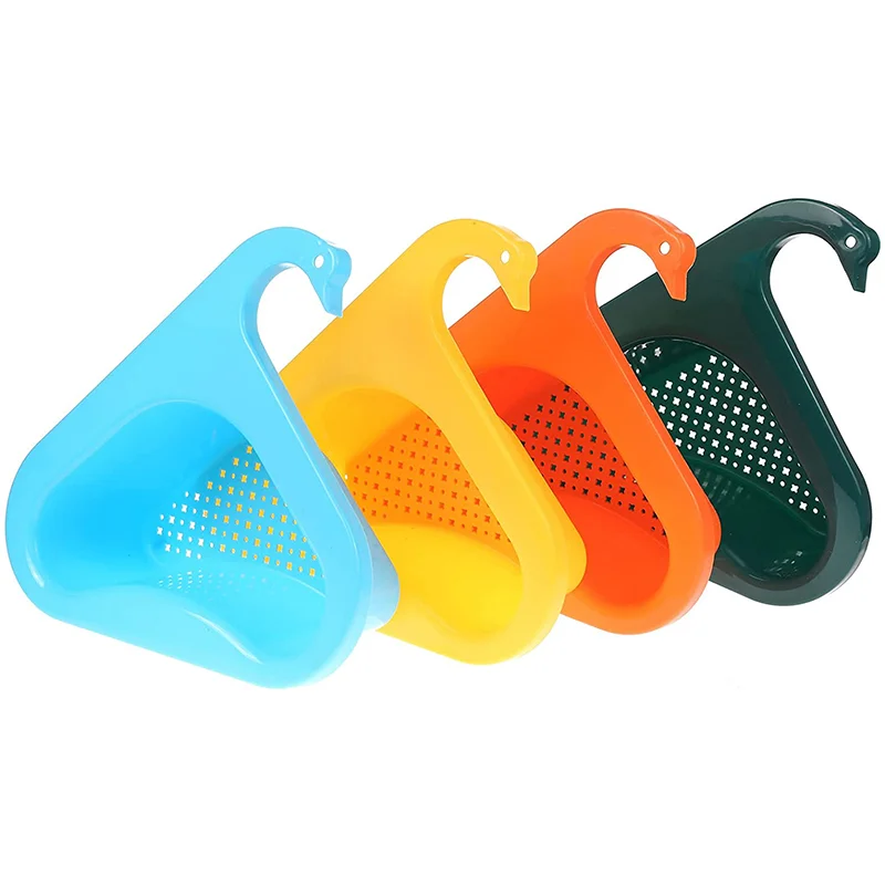 New hot-selling swan drain basket kitchen sink leftover soup filter rack multi-functional hanging drain rack drain basket