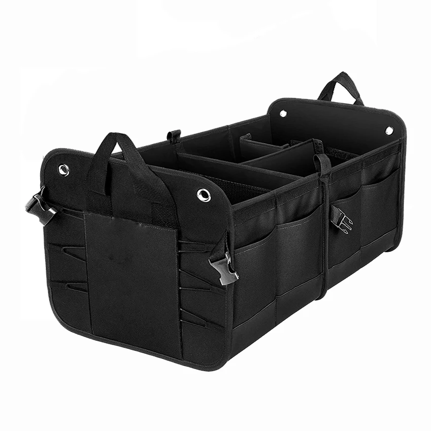 Несколько отделений складной переносной из полиэфира и ПВХ грузовой коробка для хранения в автомобиле, сумка-Органайзер для багажника для авто внедорожник Грузовик микроавтобус