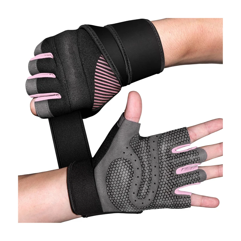 Non-Slip Breathable Weight Lifting Exercise Wrist Wrap Protection Gym Fitness Training Sports Gloves