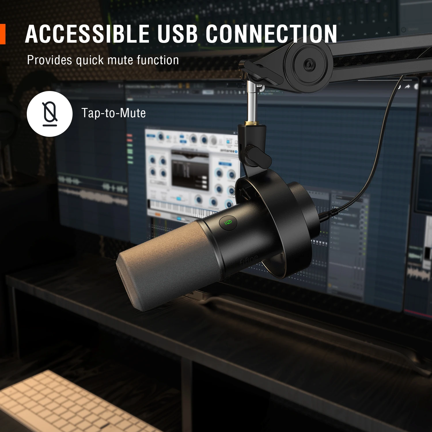 Fifine mikrofon streaming microphone studio microfone usb recording microphone