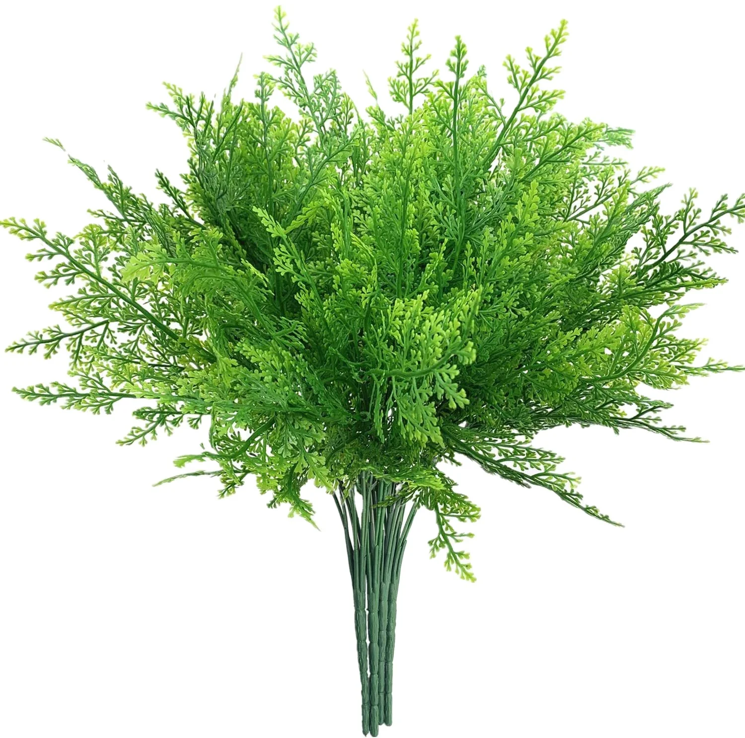 Artificial 7 Fork Maidenwort Water Grass Plastic Plant Wall Material Simulation of Pine Green Fern