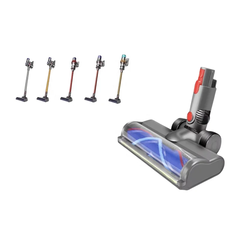 For D yson V7 V8 V10 V11 V15 Vacuum Attachment Quick Release Motor Head Brush With LED Dust Lights With Switch Lock