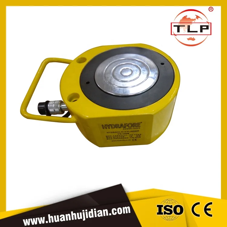 Low Height Flat Hydraulic Cylinder Jack 100 Ton Capacity