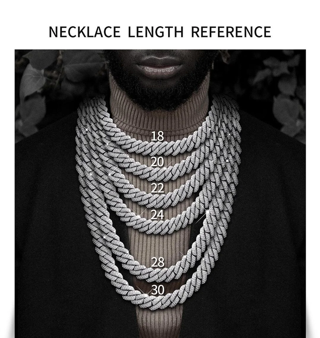 hip hop rapper cuban chain 925 Silver 25mm wide 5 rows VVS moissanite full iced out Cuban link chain necklace
