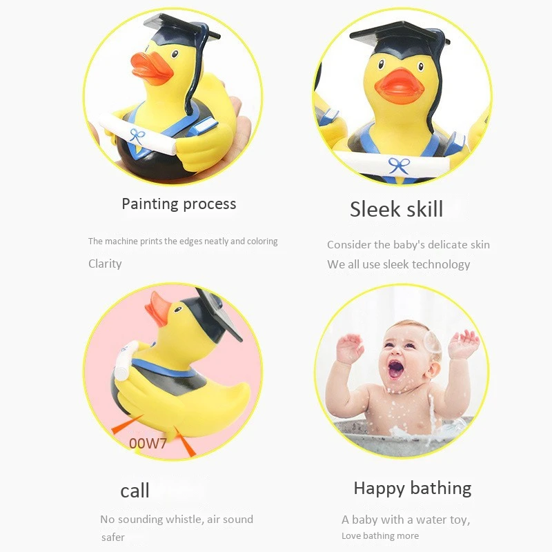 Promotional ECO friendly PVC floating rubber duck logo rubber duck