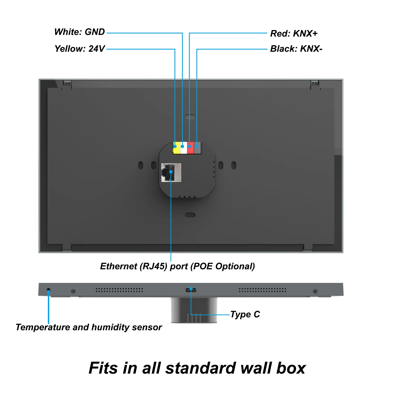 For Smart Home Building Automation 10.1 Inch KNX Switches Panel Light Intelligent Control System With Push Button
