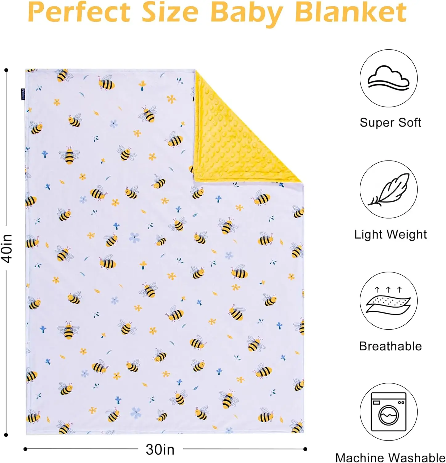 Wholesale Double Layer Baby Soft Minky Dot Receiving Blanket Velvet Plush Reversible Blanket For Newborns And Toddlers