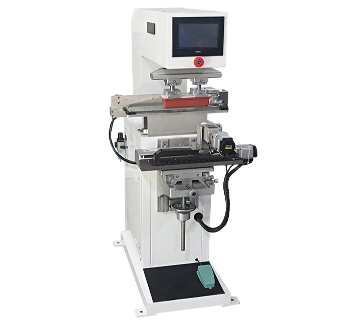 High-Accurate Automatic Servo Rotating Closed Cup Pad Printer New Used Condition Lids Scale Cups Objects Label Printing Gravure