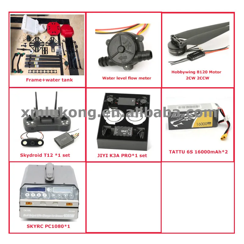 New Design 4-asix 10L Complete drone Agricultural Spraying Drone 10KG Folding Wheelbase with X8 Power System Drone