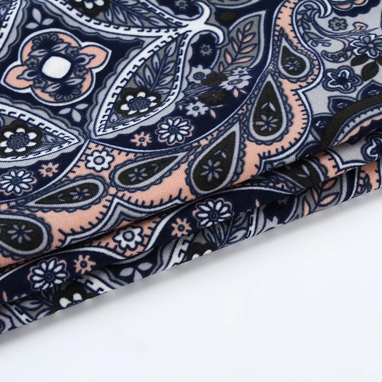 Pattern Single Jersey Ity Fabric High Fastness Breathable Floral Customized Printed Polyester Spandex 100% Polyester Color 160CM