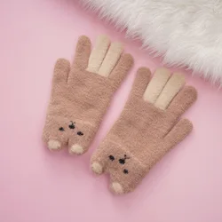 Knitted Colourful Winter Gloves High Elastic Cold Proof Lovely Student Gloves