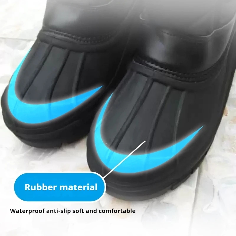 Liquid Nitrogen Resistant Boots for Men and Women Winter Boots with Warm Collar Thermal Anti-Slippery Features