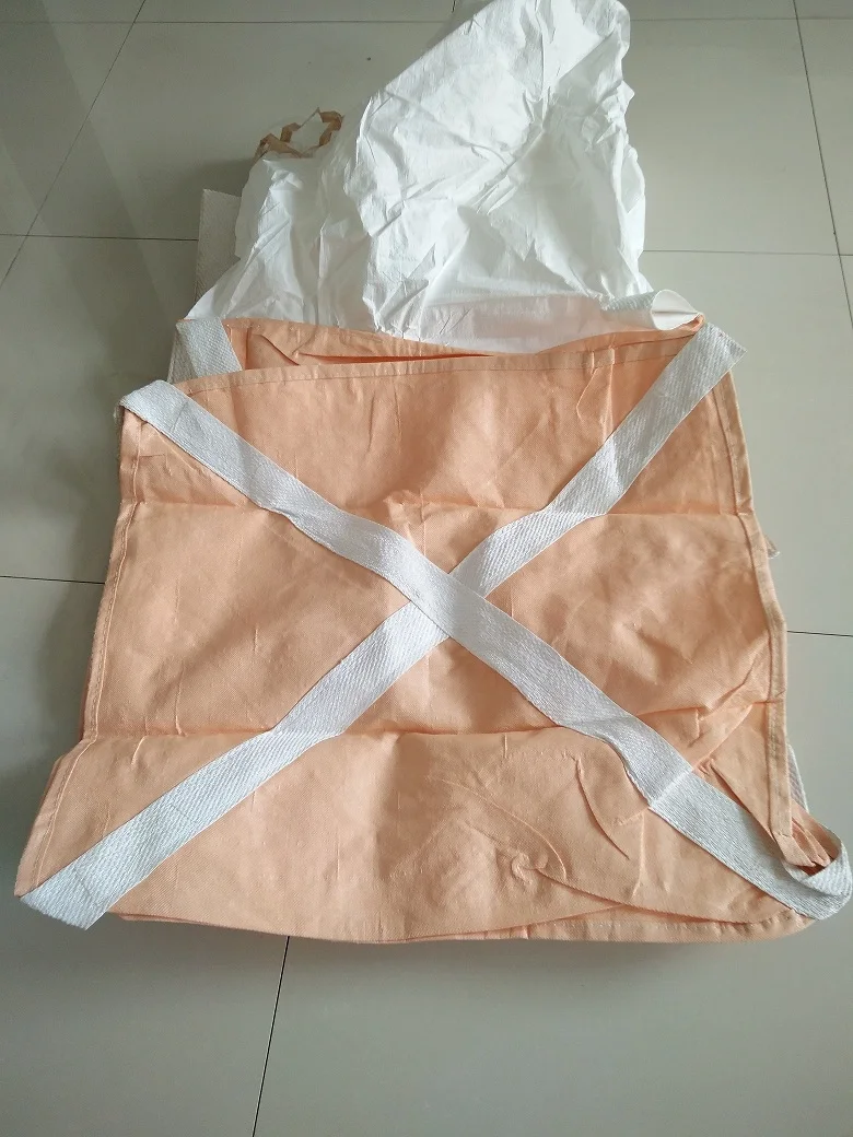 south Africa  ORE bag Hot Sale Factory Making FIBC Big Bag Pp Woven Jumbo Bulk 1000 kg Top Skirt Cross Fabric discharged spout