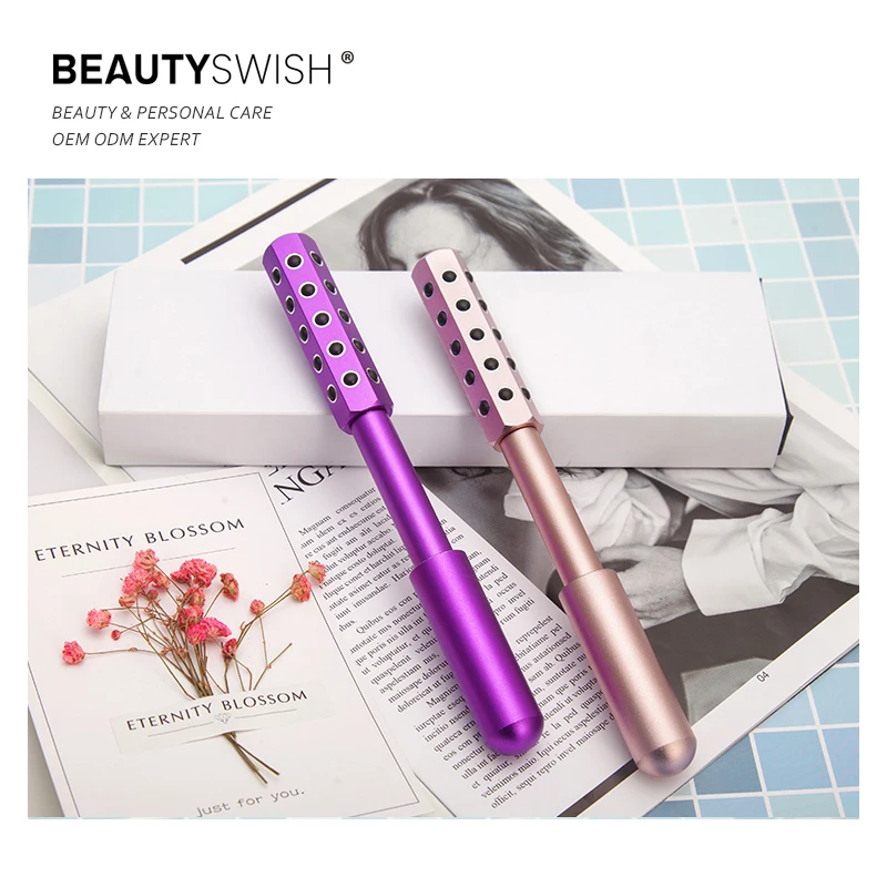 Facial Massage Roller Double Heads Germanium Stones Face Lift Hands Body Skin Germanium Stone Uplift Massaging Beauty Roller