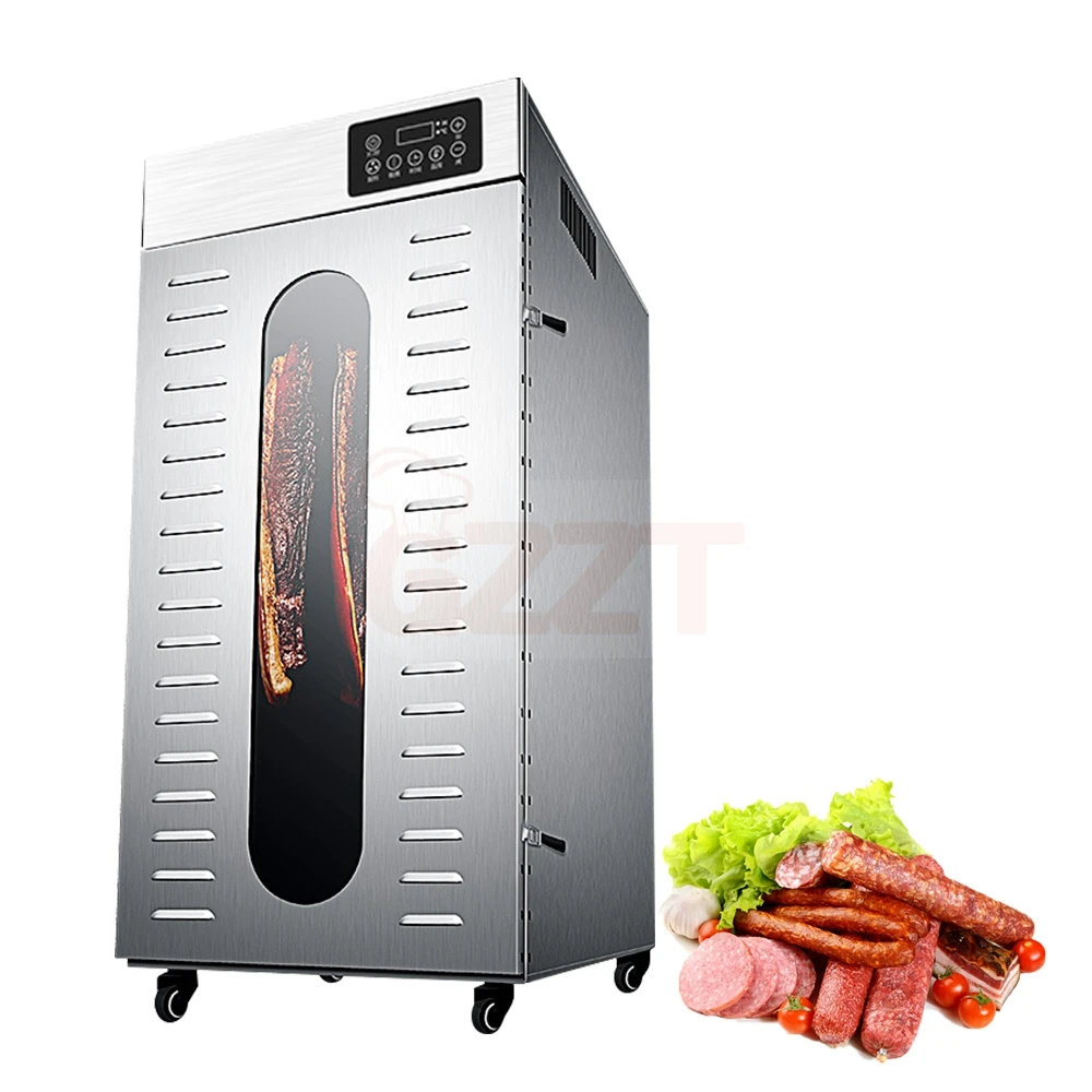 Commercial Large Rotating Salami Sausage Bacon Chicken Duck Fish Food Dryer Dehydration Dried Beef Smoking Machine