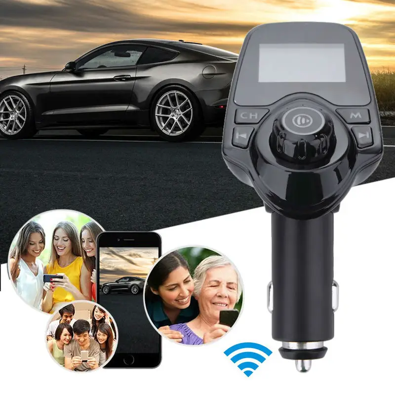 Беспроводной автомобильный mp3-плеер T11 BT комплект громкой связи FM-передатчик A2DP 5 в 2 1 А зарядное устройство USB ЖК-дисплей