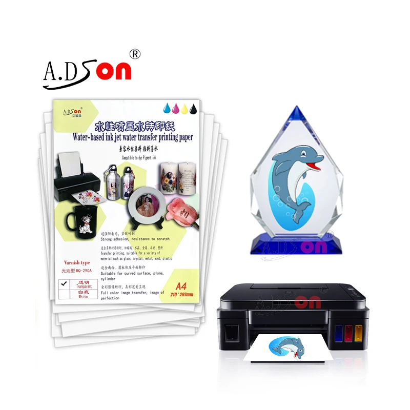 Water Transfer Paper Easy to operate Inkjet White Clear Water Slide Decal Paper Waterslide Transfer Paper