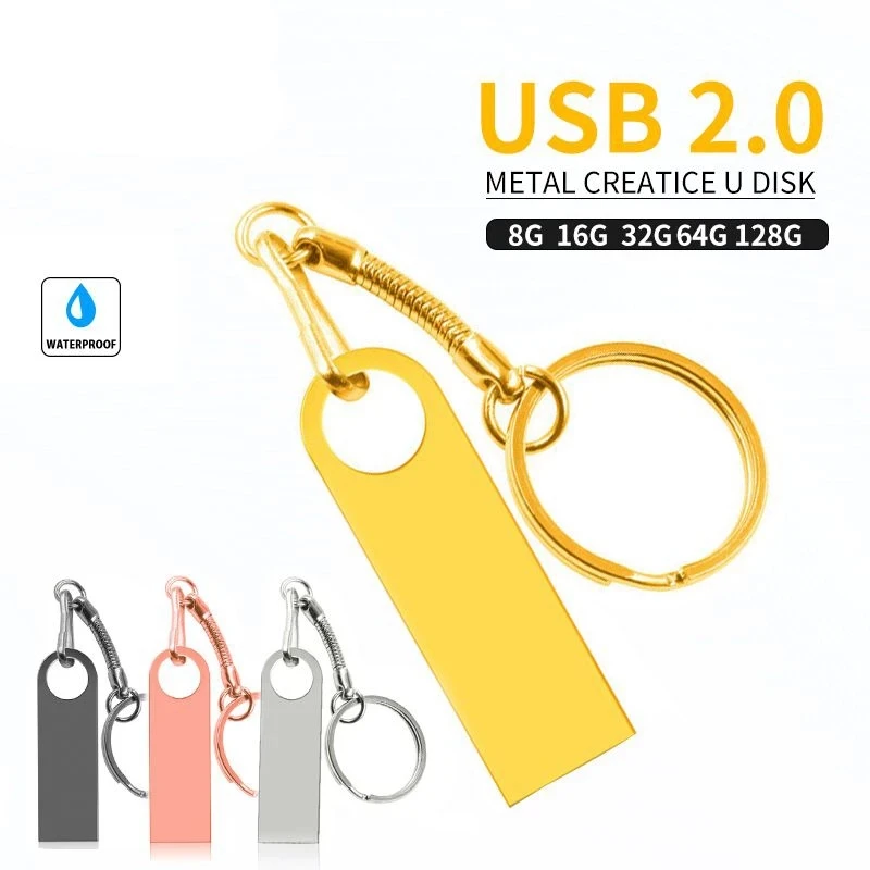 Metal USB Flash Drive 64 Gb  Flash Memory Stick 128 Gb Waterproof  16GB Usb Disk on Key 4GB 8GB Pen drive 32gb