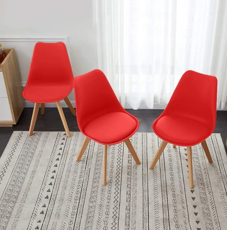 Chaise Modern Living Room Cafe Chair Wood Legs Plastic Chairs Tulip Dining Chairs for Dining Table Stulh Milano Nordic Solid