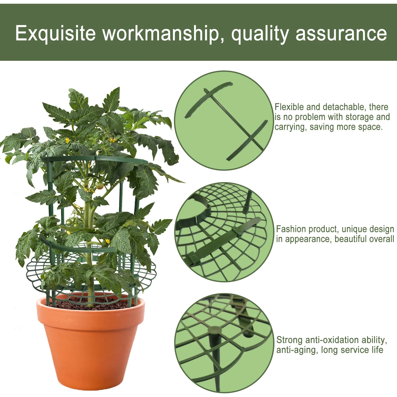 YEGBONG Strawberry Stand Frame Holder Balcony Planting Rack Fruit Support Plant Flower Climbing Vine Pillar Gardening Stand