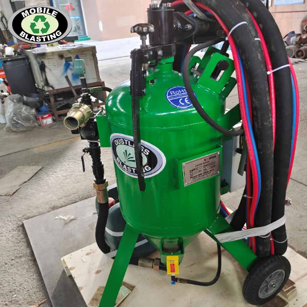 paint powder coating stripped Dustless Blaster pot / dustless blasting machine