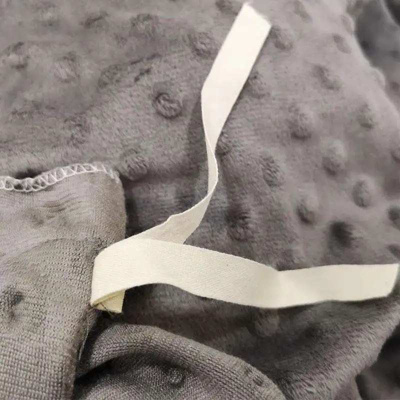 Removable Blanket Cover Adjustable Remission Anxiety Custom Weighted Blanket Cover With Minky Dot Cover