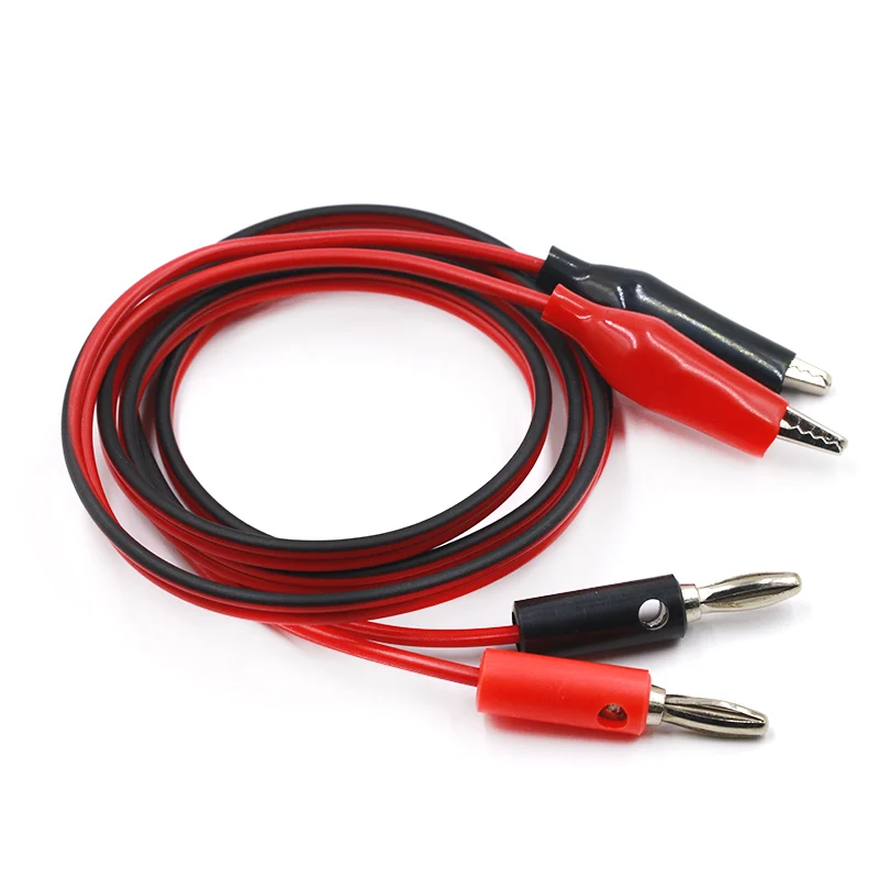 new Alligator Cilp to AV Banana Plug Test Cable Lead Connector Dual Tester Probe Crocodile Clip for Multimeter Measure Tool DIY
