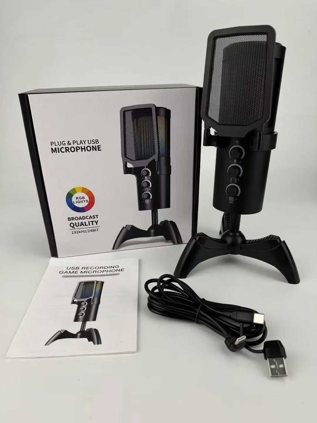 Recording Podcasting Vocal Dynamic Microphone Cardioid Studio Microphone Adjustable Frequency Response