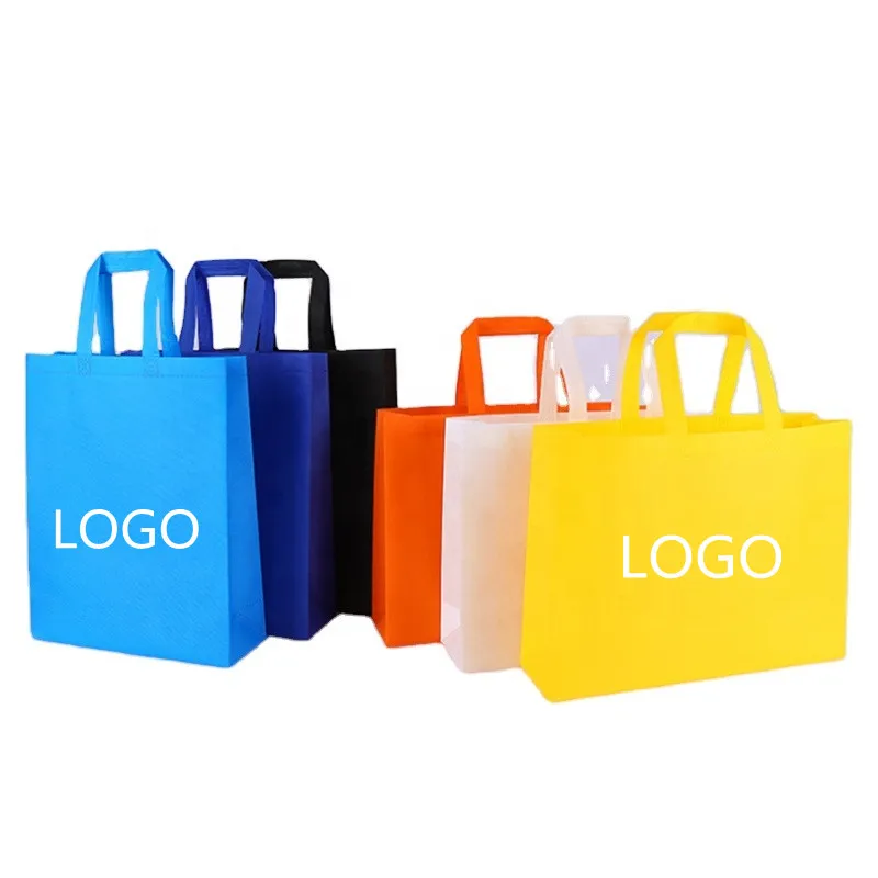 Hot Promotion Item Custom Printing Logo Eco Friendly Reusable Heat Seal Plain Shopping Storage Non Woven Tote Bag with handle