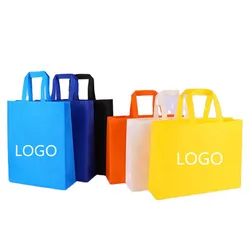 Hot Promotion Item Custom Printing Logo Eco Friendly Reusable Heat Seal Plain Shopping Storage Non Woven Tote Bag with handle