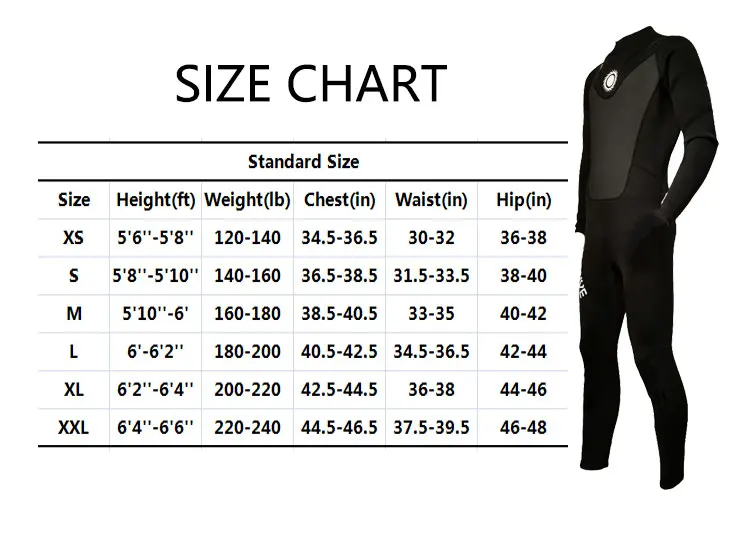 Neoprene Rubber Wetsuit New Design Dive Sail Diving Wetsuit for Man 3mm