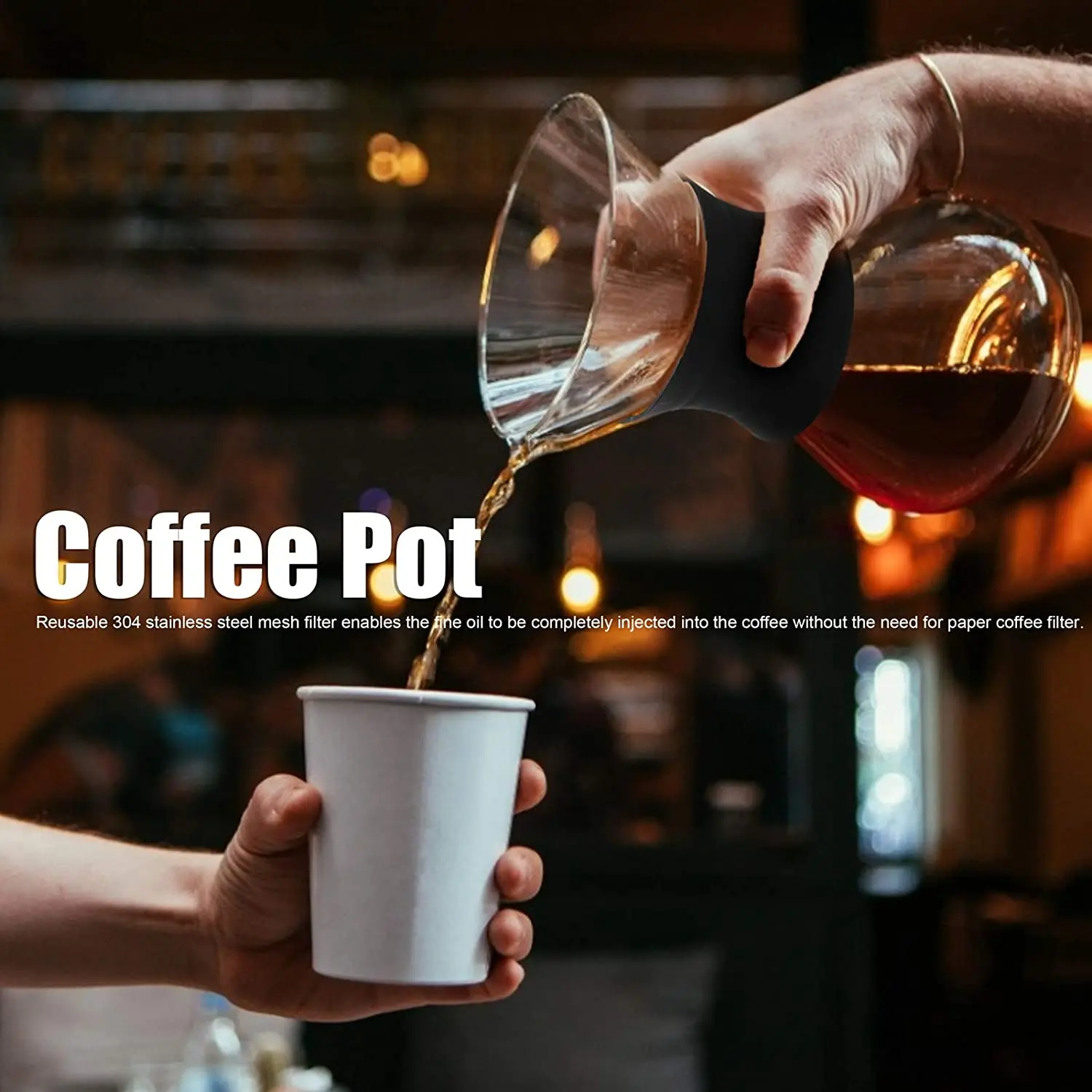 1000 мл боросиликатных стеклянных кофейник итальянский ecooffee прижимной стекло пуровер кофеварки с фильтром
