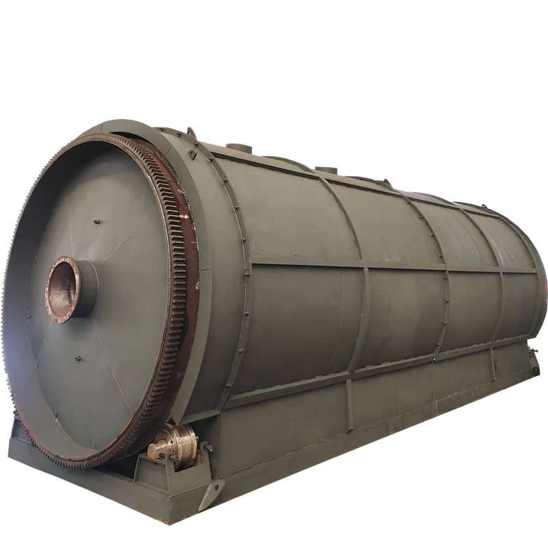 10 Ton Tire Recycling Machine Waste Tyre Plastic Oil Sludge Pyrolysis Plant Price