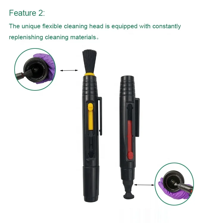 Manufacturer Camera Filters Lens Kit Dust Wiping Clean Lens Pen Brush Cleaner Pen for Canons Nikon Sony Glasses
