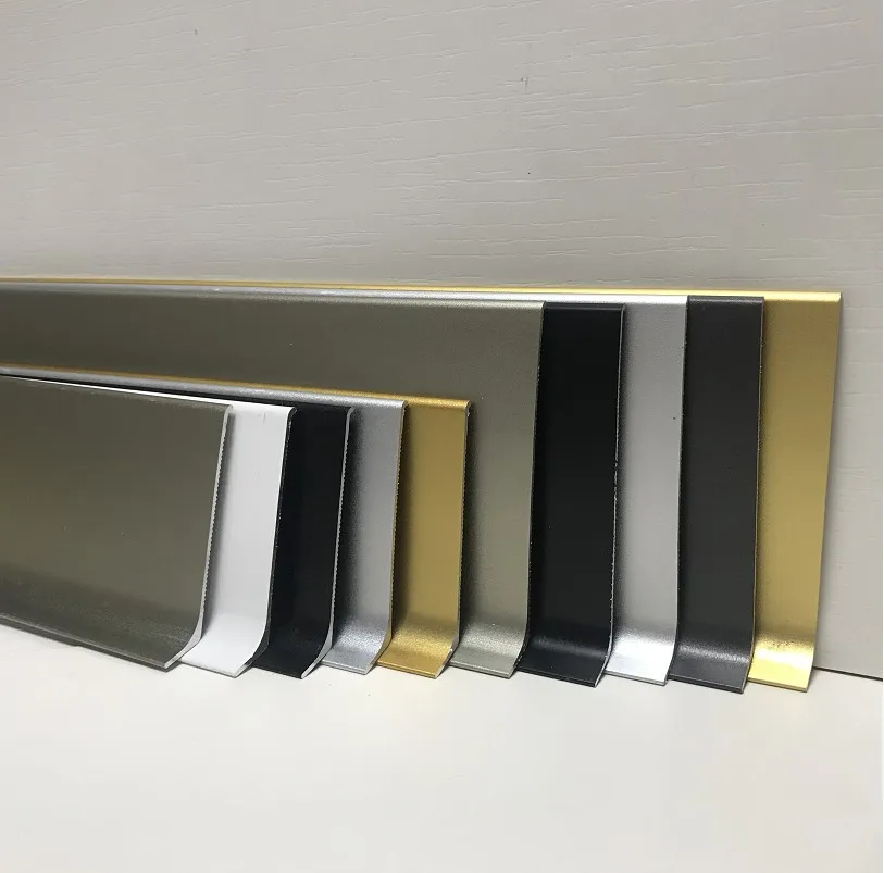 Free Sample OEM Logo Customized Wall Aluminium Skirting Board Baseboard