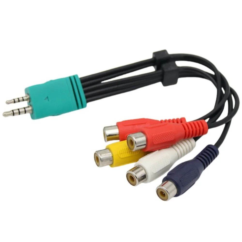 For LED LCD TV 3.5mm + 2.5mm to 5RCA Audio Video AV Component Adapter Cable