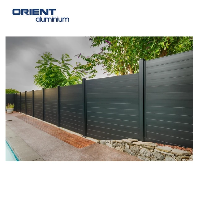 custom powder coated white aluminium louver fence panel